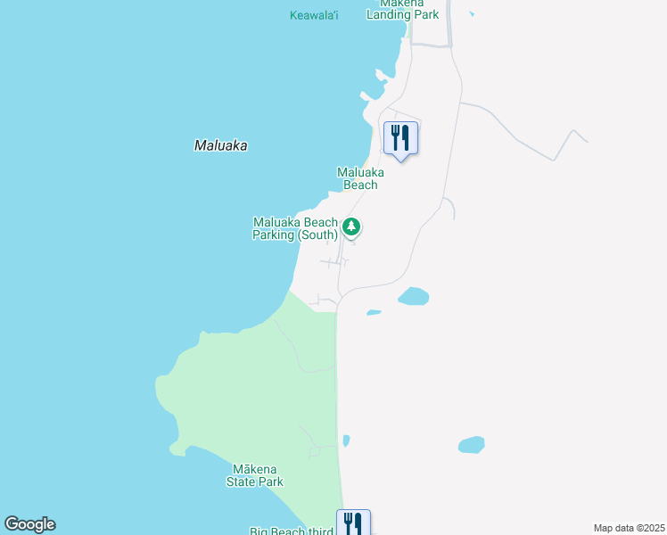 map of restaurants, bars, coffee shops, grocery stores, and more near 18 Maluaka Place in Makena