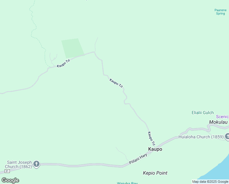 map of restaurants, bars, coffee shops, grocery stores, and more near Unnamed Road in Hana