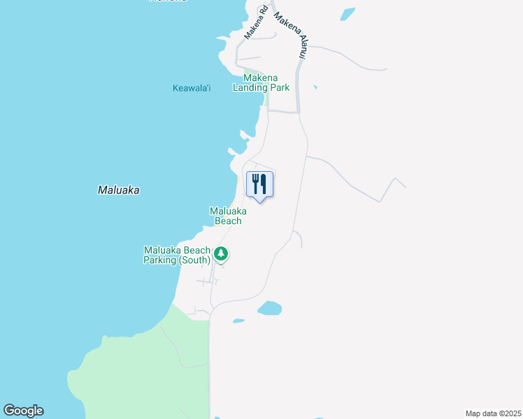 map of restaurants, bars, coffee shops, grocery stores, and more near 5400 Makena Alanui in Kihei