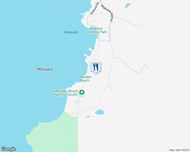 map of restaurants, bars, coffee shops, grocery stores, and more near 5430 Makena Alanui in Kihei