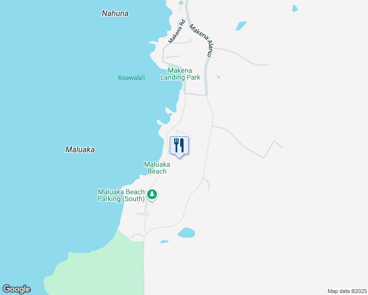 map of restaurants, bars, coffee shops, grocery stores, and more near 5400 Makena Alanui in Kihei