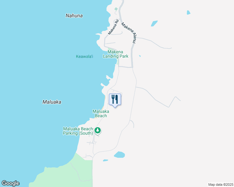 map of restaurants, bars, coffee shops, grocery stores, and more near 5387 Makena Alanui in Kihei
