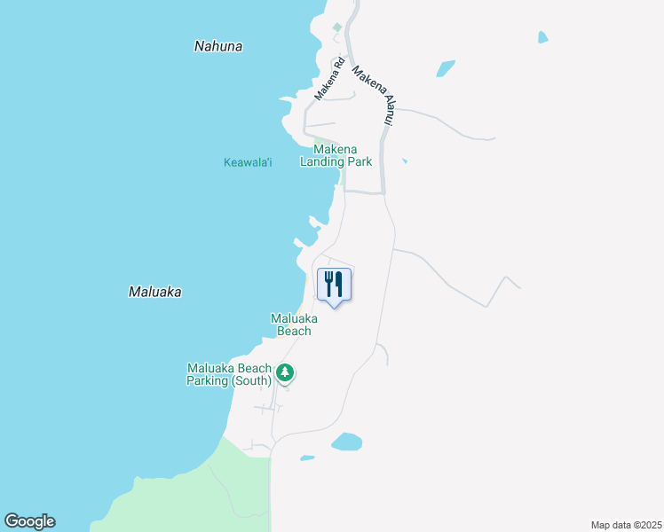 map of restaurants, bars, coffee shops, grocery stores, and more near 5387 Makena Alanui in Kihei