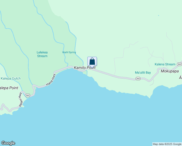 map of restaurants, bars, coffee shops, grocery stores, and more near 39-606 Hana Highway in Hana
