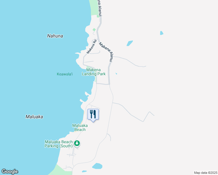 map of restaurants, bars, coffee shops, grocery stores, and more near 5454 Makena Alanui in Kihei