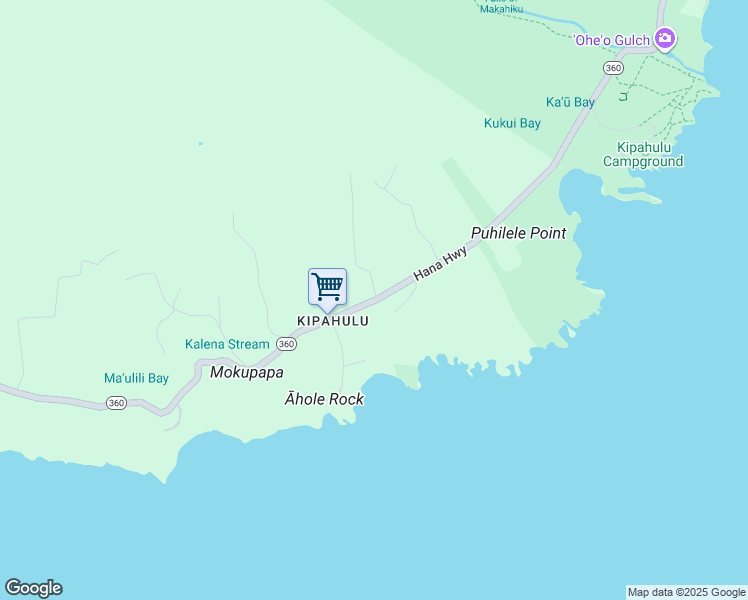 map of restaurants, bars, coffee shops, grocery stores, and more near 41-049 Hana Highway in Hana