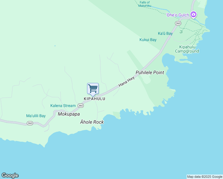map of restaurants, bars, coffee shops, grocery stores, and more near 40900 Hana Highway in Kula