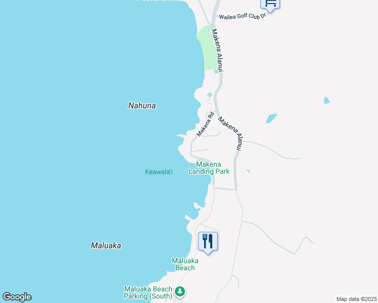 map of restaurants, bars, coffee shops, grocery stores, and more near 5083 Makena Road in Kihei