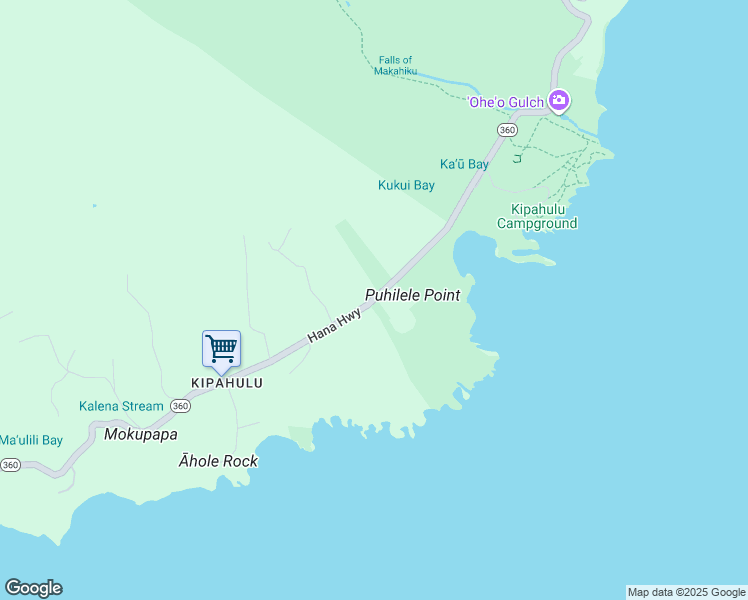 map of restaurants, bars, coffee shops, grocery stores, and more near 41647 Hana Highway in Kula