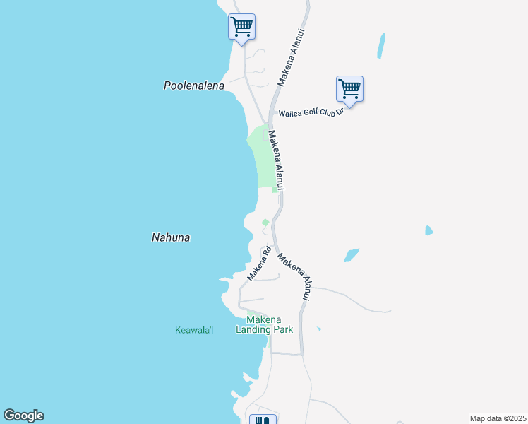 map of restaurants, bars, coffee shops, grocery stores, and more near 4850 Makena Alanui in Kihei