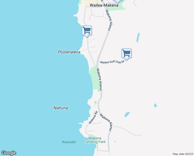 map of restaurants, bars, coffee shops, grocery stores, and more near 0 Makena Alanui in Kihei