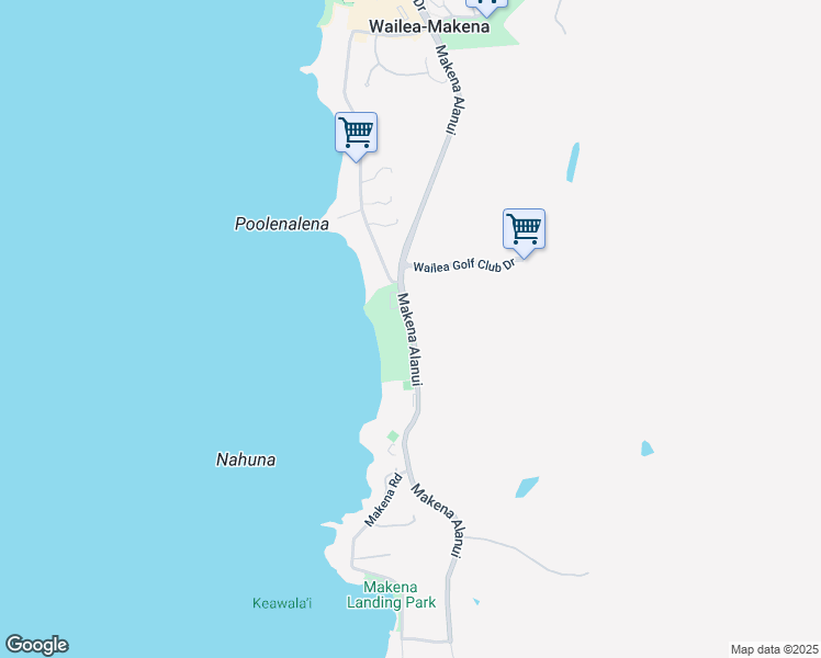 map of restaurants, bars, coffee shops, grocery stores, and more near 0 Makena Alanui in Kihei