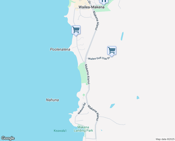 map of restaurants, bars, coffee shops, grocery stores, and more near 0 Makena Alanui in Kihei