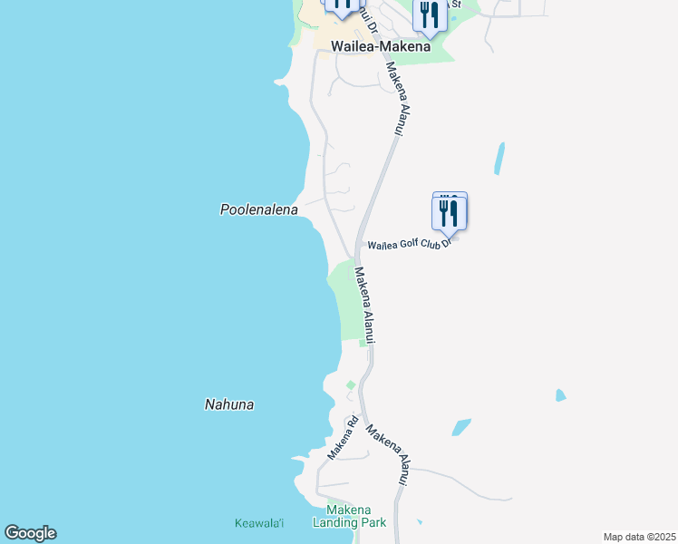 map of restaurants, bars, coffee shops, grocery stores, and more near 4690 Makena Road in Kihei