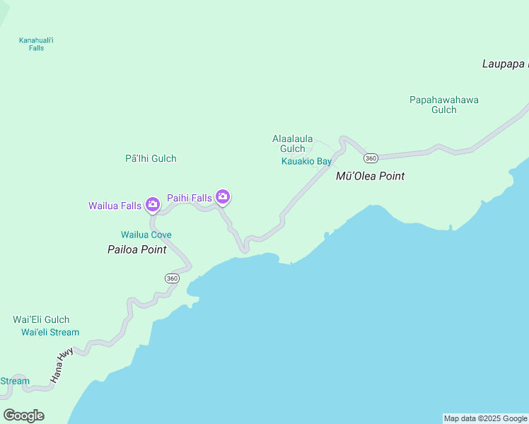 map of restaurants, bars, coffee shops, grocery stores, and more near 45-575 Hana Highway in Hana