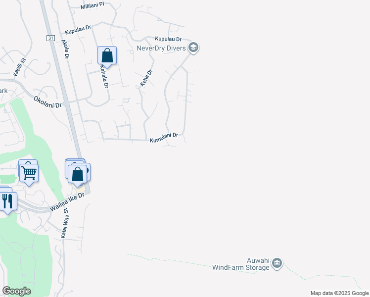 map of restaurants, bars, coffee shops, grocery stores, and more near 3548 Lanihou Place in Kihei
