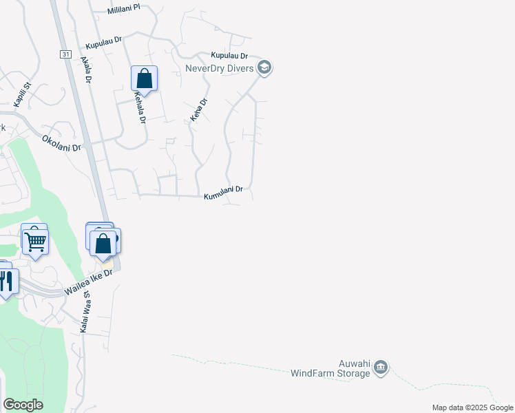 map of restaurants, bars, coffee shops, grocery stores, and more near 3545 Lanihou Place in Kihei