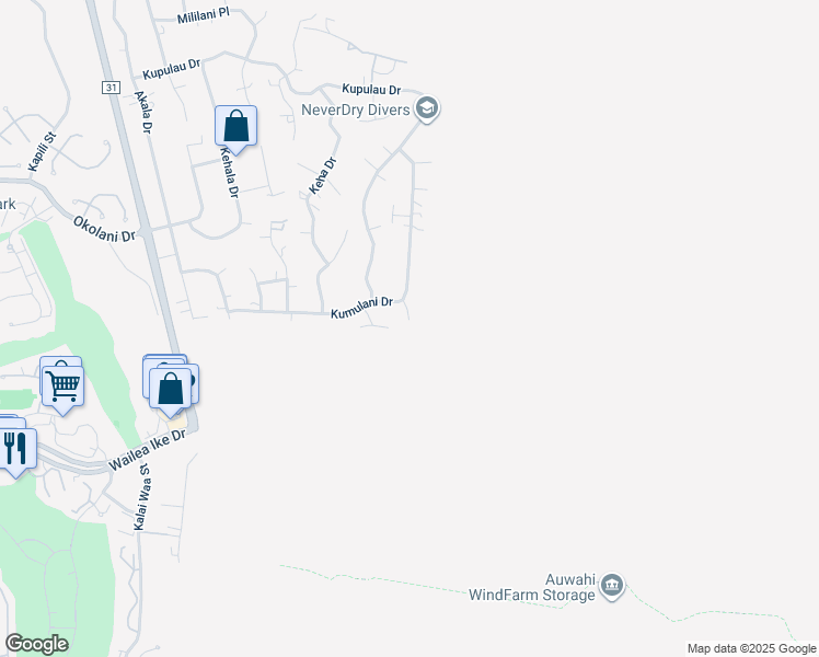 map of restaurants, bars, coffee shops, grocery stores, and more near 3548 Lanihou Place in Kihei