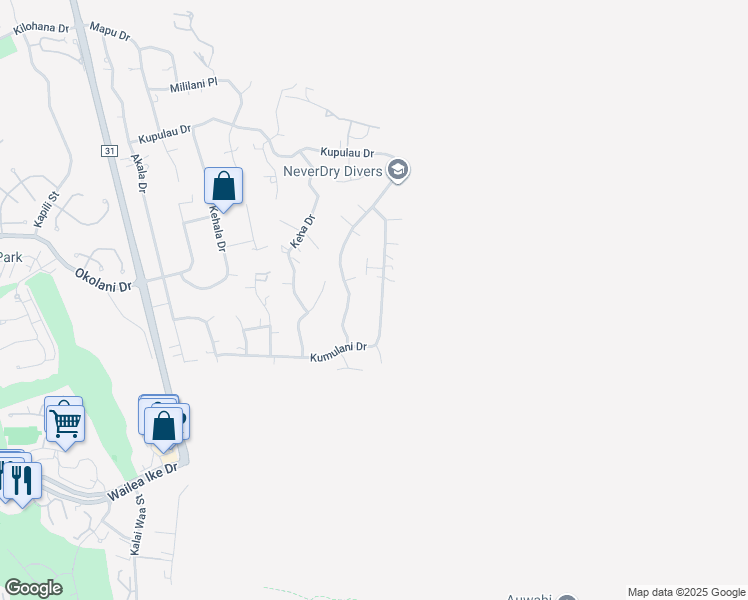 map of restaurants, bars, coffee shops, grocery stores, and more near 779 Kumulani Drive in Kihei