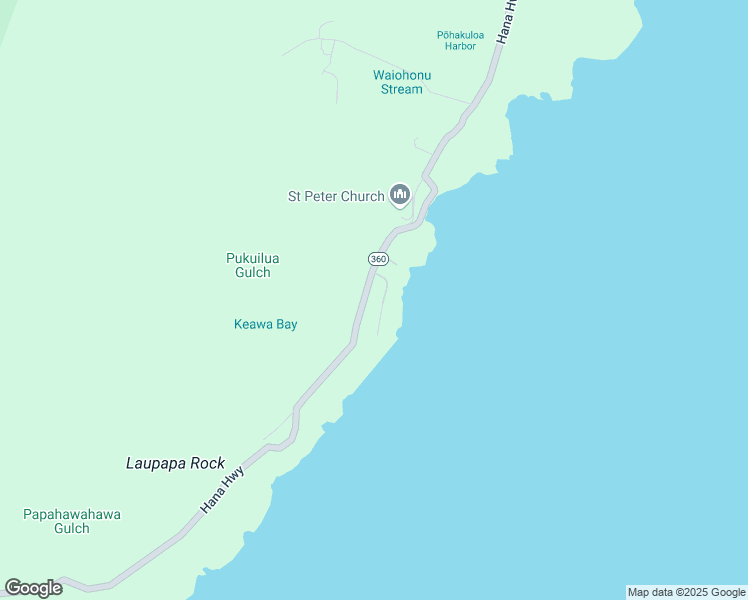 map of restaurants, bars, coffee shops, grocery stores, and more near 38 Kapia Road in Hana