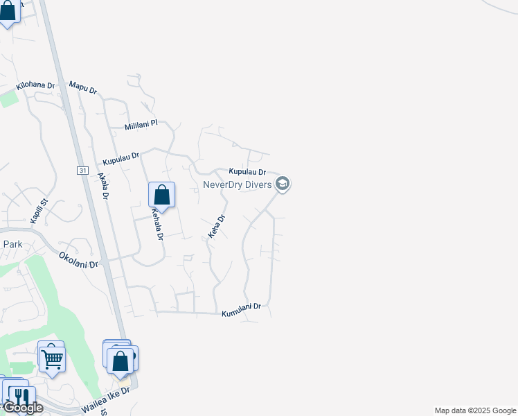 map of restaurants, bars, coffee shops, grocery stores, and more near 936 Kupulau Drive in Kihei