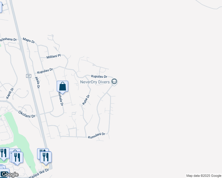 map of restaurants, bars, coffee shops, grocery stores, and more near 911 Kupulau Drive in Kihei