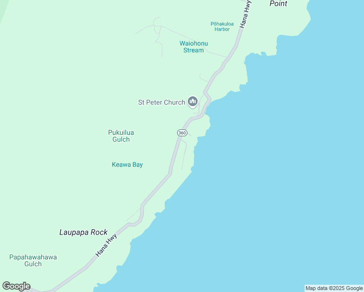 map of restaurants, bars, coffee shops, grocery stores, and more near 38 Kapia Road in Hana