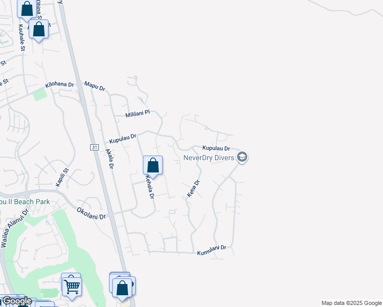 map of restaurants, bars, coffee shops, grocery stores, and more near 700 Kupulau Drive in Kihei