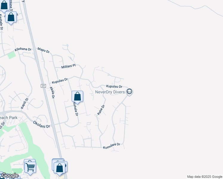 map of restaurants, bars, coffee shops, grocery stores, and more near 766 Kupulau Drive in Kihei