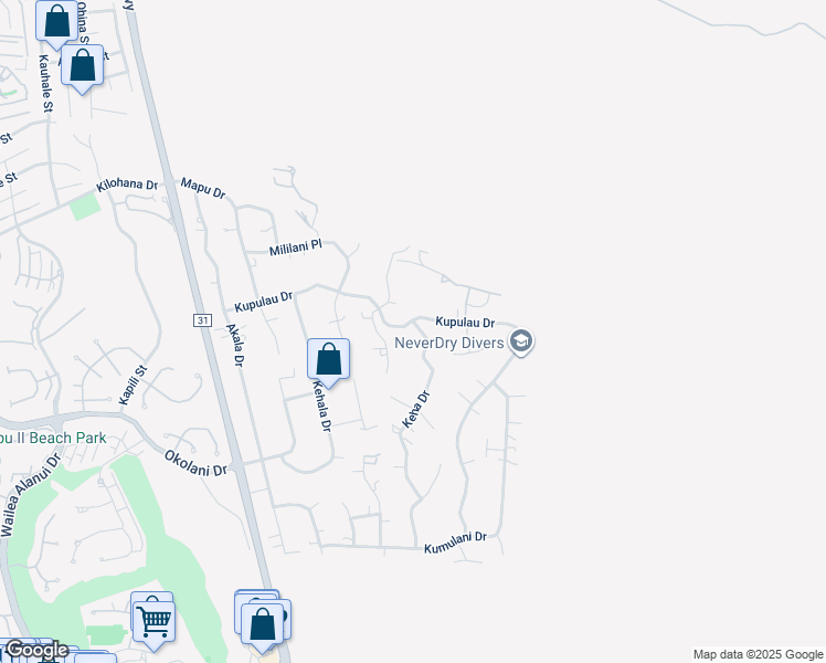 map of restaurants, bars, coffee shops, grocery stores, and more near 700 Kupulau Drive in Kihei