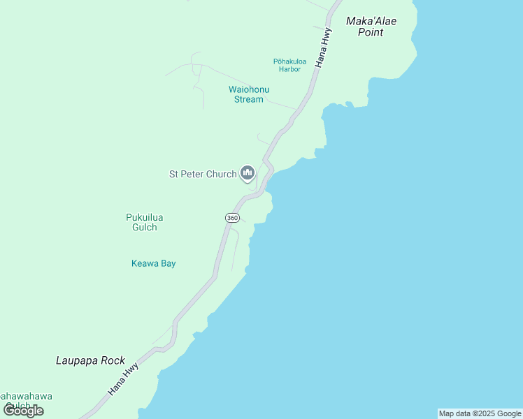 map of restaurants, bars, coffee shops, grocery stores, and more near 47-640 Hana Highway in Hana
