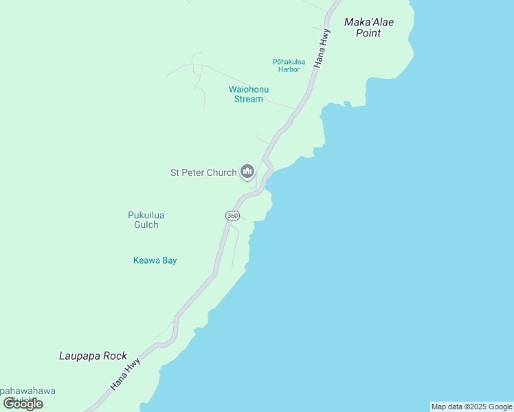 map of restaurants, bars, coffee shops, grocery stores, and more near 47-640 Hana Highway in Hana