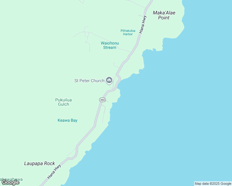 map of restaurants, bars, coffee shops, grocery stores, and more near 47680 Hana Highway in Hana