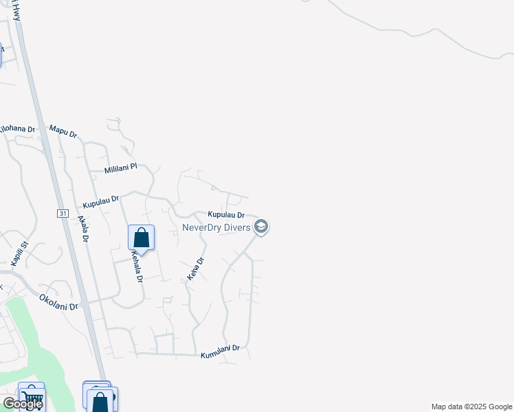 map of restaurants, bars, coffee shops, grocery stores, and more near 120 Kaimanu Place in Kihei
