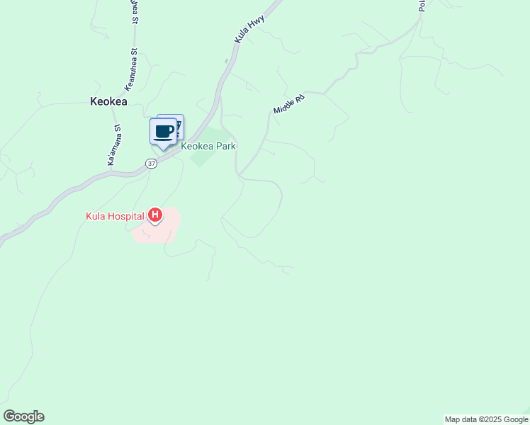 map of restaurants, bars, coffee shops, grocery stores, and more near 242 Laumania Road in Kula