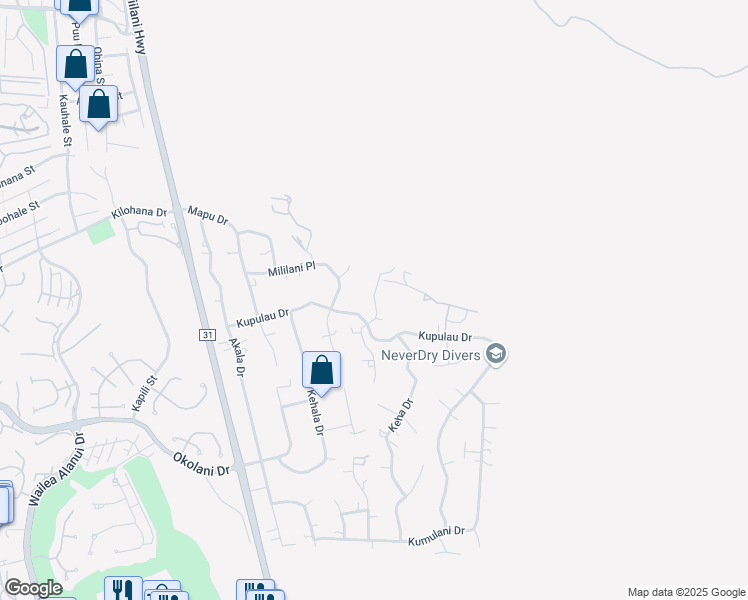 map of restaurants, bars, coffee shops, grocery stores, and more near Nahenahe Place in Wailea-Makena