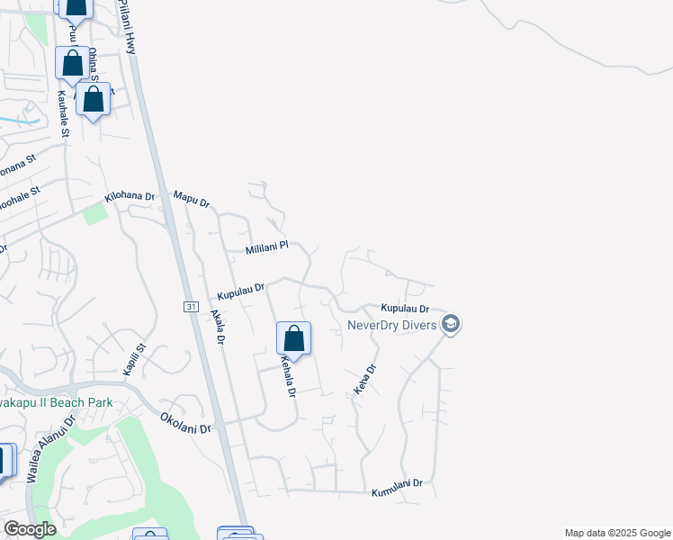 map of restaurants, bars, coffee shops, grocery stores, and more near 3150 Nahenahe Place in Kihei