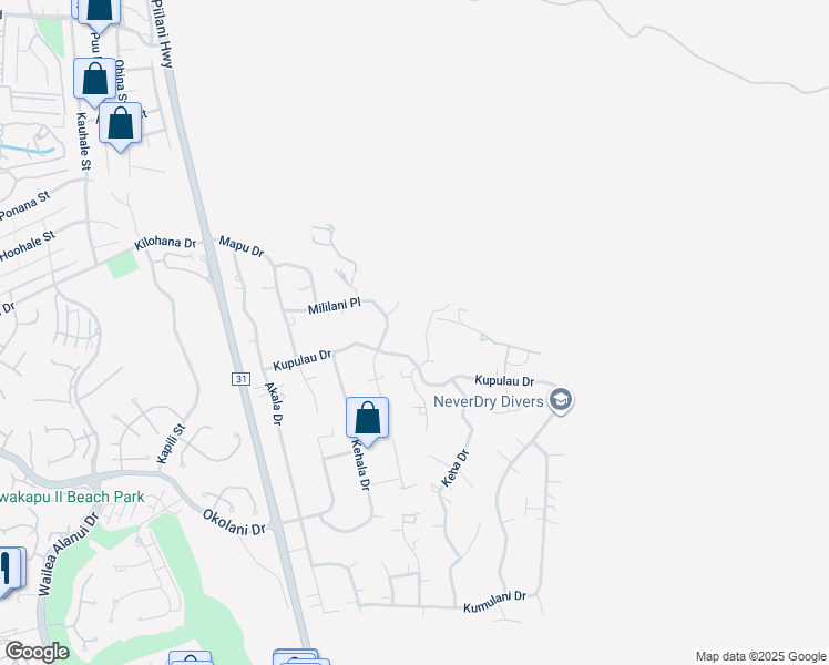 map of restaurants, bars, coffee shops, grocery stores, and more near 3150 Nahenahe Place in Kihei