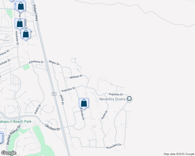 map of restaurants, bars, coffee shops, grocery stores, and more near 3124 Nahenahe Place in Kihei
