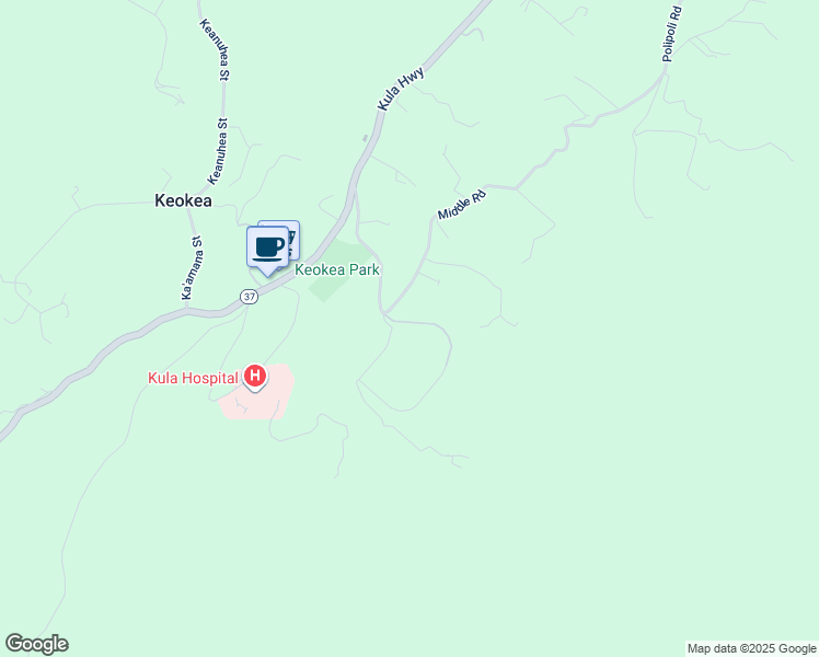 map of restaurants, bars, coffee shops, grocery stores, and more near 50 Laumania Road in Kula