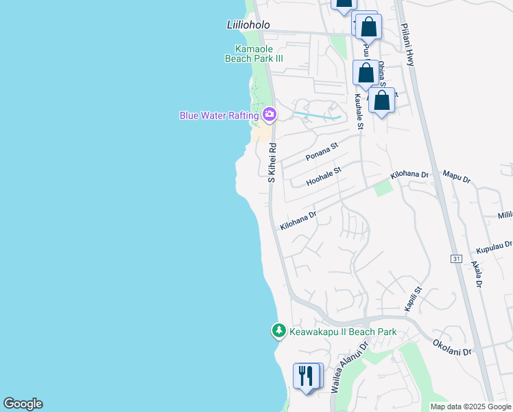 map of restaurants, bars, coffee shops, grocery stores, and more near 2994 South Kihei Road in Kihei