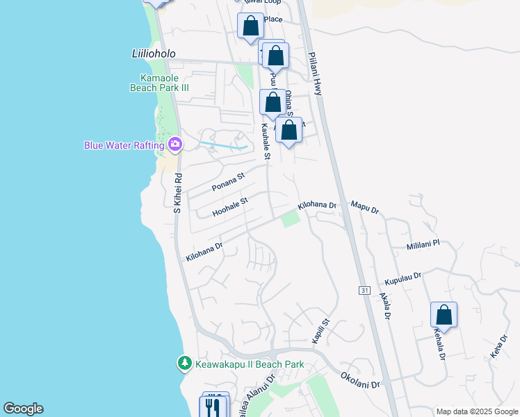 map of restaurants, bars, coffee shops, grocery stores, and more near 63 Ho'olapa Place in Kihei