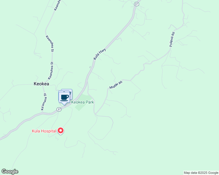 map of restaurants, bars, coffee shops, grocery stores, and more near 300 Middle Road in Kula