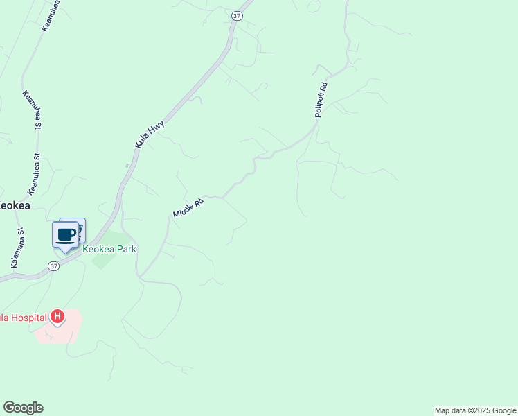 map of restaurants, bars, coffee shops, grocery stores, and more near 548 Middle Road in Kula