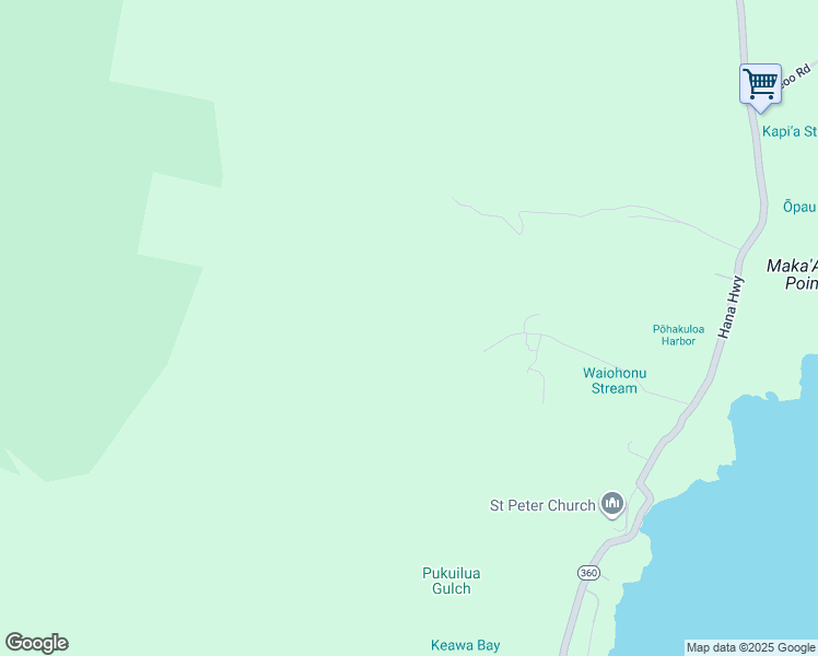 map of restaurants, bars, coffee shops, grocery stores, and more near 436 Waiohonu Road in Hana