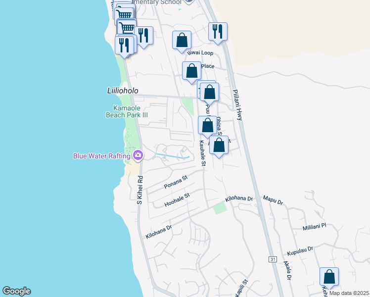 map of restaurants, bars, coffee shops, grocery stores, and more near 2777 South Kihei Road in Kihei