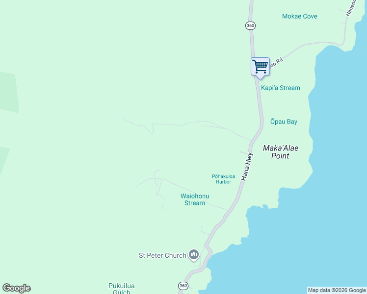 map of restaurants, bars, coffee shops, grocery stores, and more near 213 Kapia Road in Hana