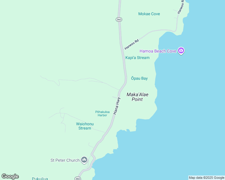 map of restaurants, bars, coffee shops, grocery stores, and more near 61 Kapia Road in Hana