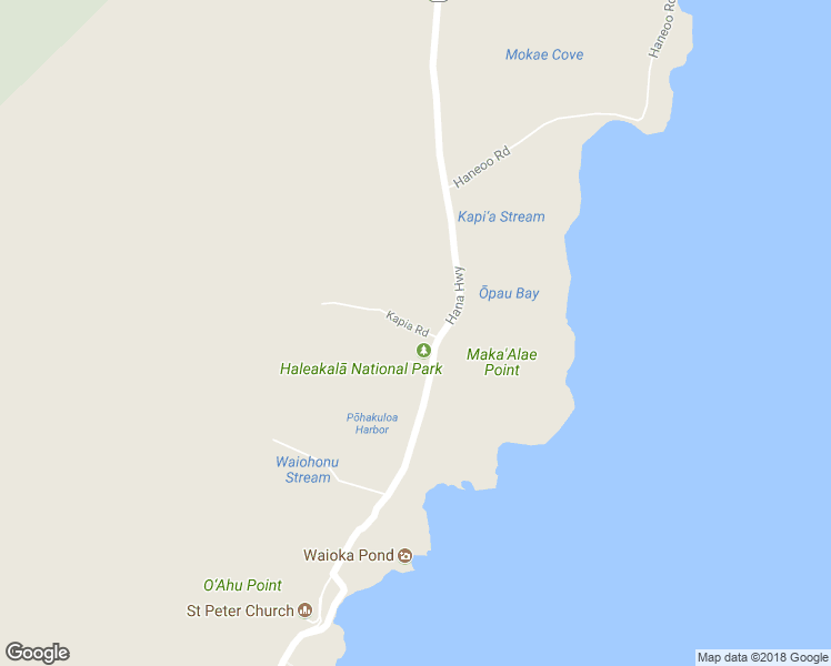 map of restaurants, bars, coffee shops, grocery stores, and more near 61 Kapia Road in Hāna