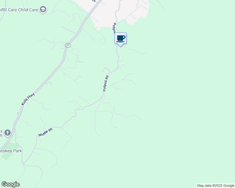 map of restaurants, bars, coffee shops, grocery stores, and more near 1270 Middle Road in Kula